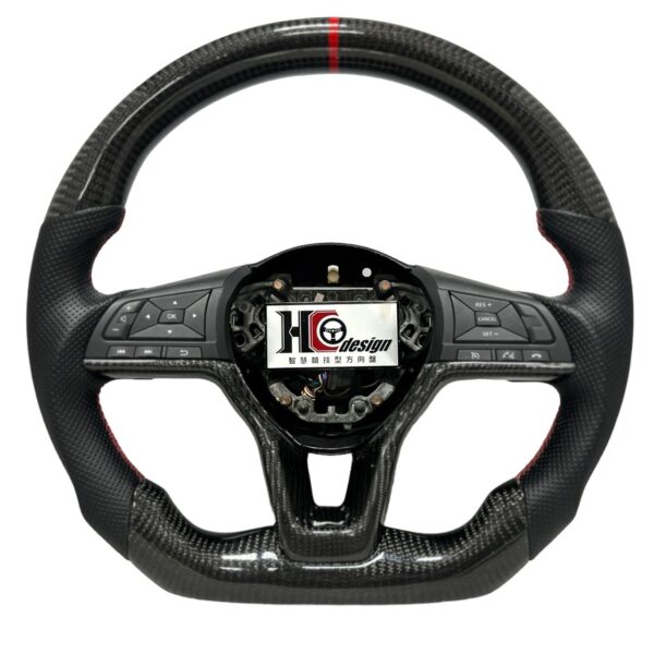 HC design NISSAN TIIDA 透氣皮 卡夢平把方向盤