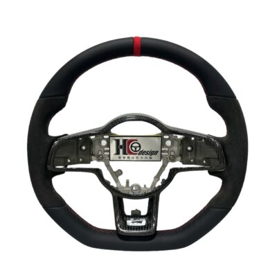 HC design SUBARU WRX 麂皮+NAPPA皮 紅色定位圈 方向盤