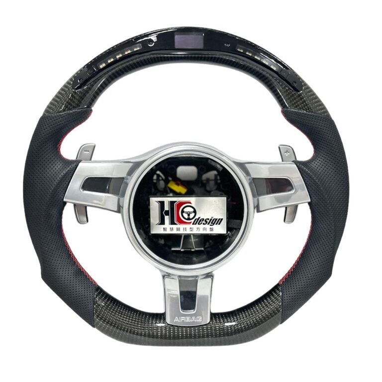 HC design PORSCHE 智慧競技型LED 透氣皮方向盤