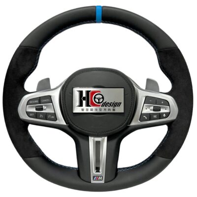 BMW G世代 G系列 MP款 for F30 上下全皮 左右麂皮 方向盤 藍色定位圈