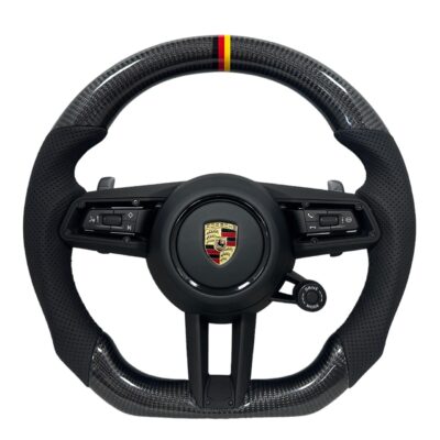 Porsche 碳纖維、透氣皮、三色線、旋鈕