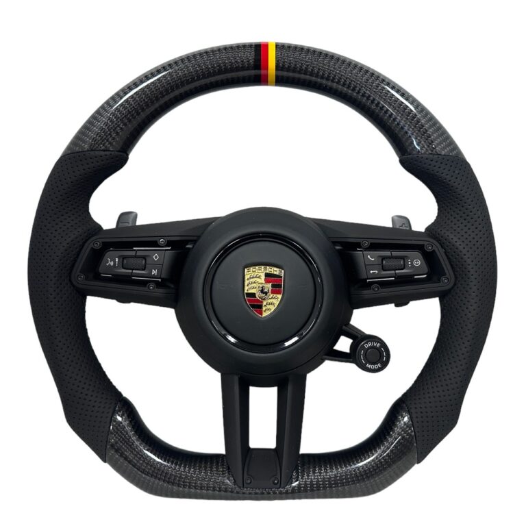 Porsche 碳纖維、透氣皮、三色線、旋鈕
