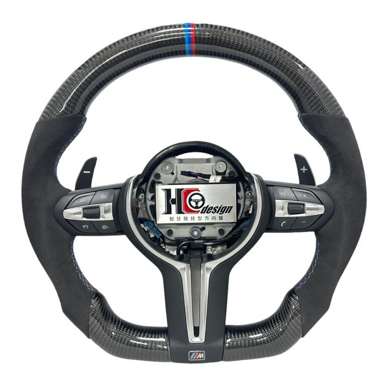 BMW F10 M5款 競技型 左右麂皮 變形蟲方向盤 三色定位圈