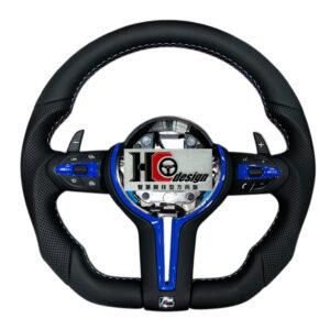 F10 NAPPA皮 左右握把透氣皮 丁字褲 藍色Y條