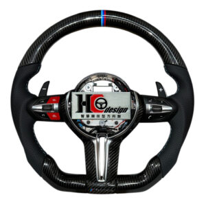 BMW F30 M3款 競技型 左右透氣皮 變形蟲方向盤 三色定位圈