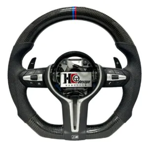 BMW F30 M3款 競技型 左右透氣皮 變形蟲方向盤 三色定位圈