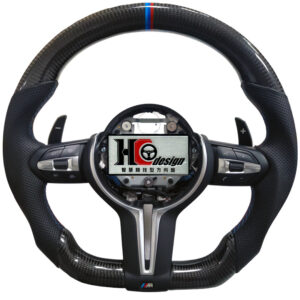 BMW F30 M3款 競技型 左右透氣皮 變形蟲方向盤 三色定位圈